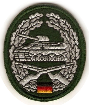 BW вышитая кокарда на зеленый берет « Мотострелковые части » ВС Германии