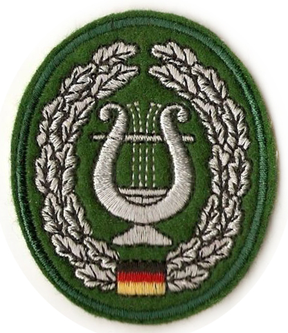 BW вышитая кокарда на зеленый берет « Военно-музыкальная служба » ВС Германии