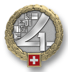 Беретный знак 1-го территориального командования сухопутных войск Швейцарской армии