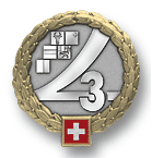 Беретный знак3-го территориального командования сухопутных войск Швейцарской армии