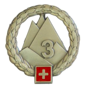 Беретный знак 3-го Горного армейского корпуса сухопутных войск Швейцарской армии