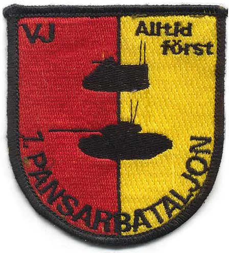 Нарукавный знак 1-ой танковой бригады Вооруженных Сил Швеции