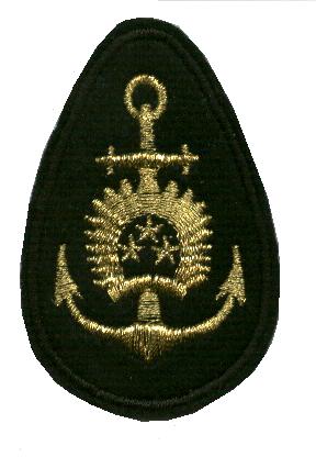 Naval Forces boatswain embroidered cockade /Latvian National Armed Forces/