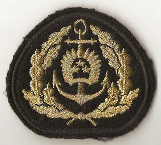 Naval forces officer embroidered cockade, 1 variant /Latvian National Armed Forces/