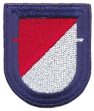 Беретная нашивка 1-й эскадрильи 73 кавалерийского полка Сухопутных войск США