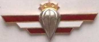 Airborne-Reconnaissance battalion (1992-1998) paratrooper qualification badge - silver /Latvian National Armed Forces/