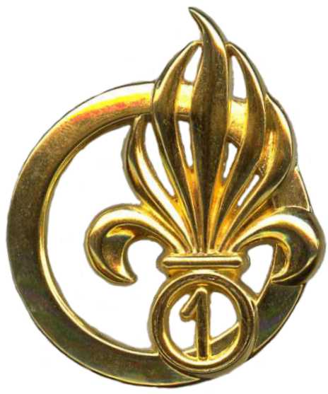 Эмблема на берет 1-го полка Французкого Иностранного легиона