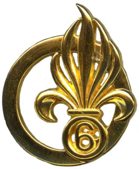 Эмблема на берет 6-го полка Французкого Иностранного легиона