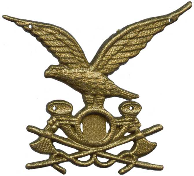 Эмблема на кепи саперов офицерского состава Альпийских стрелков Сухопутных войск Италии