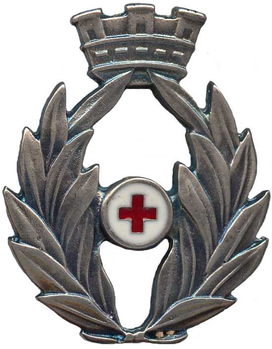 Эмблема на фуражку военных медиков комиссариата Красного креста Сухопутных войск Италии