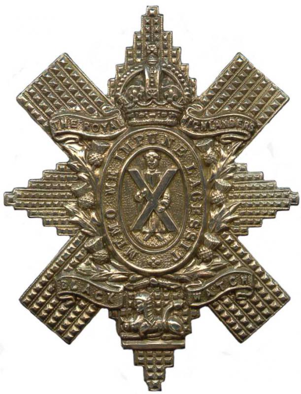 Кокарда знак на балморал Королевского Горского полка (Черные стражники)
