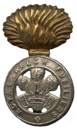 Кокарда знак на фуражку Королевских Уэльских Фузилеров (1-й батальон)