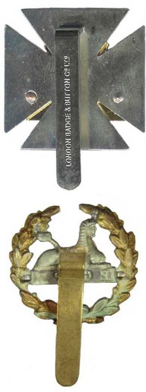 Кокарды знаки на тулью и околыш фуражки Королевского Глочестерширского, Беркширского и Вилтширского полка