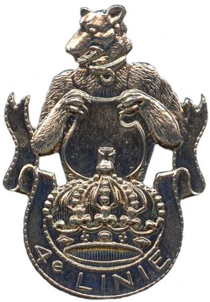 Кокарда знак 4-го пехотного линейного полка Королевских ВС Бельгии