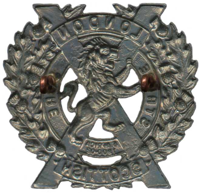 Кокарда знак на гленгерри Лондонского Шотландского полка