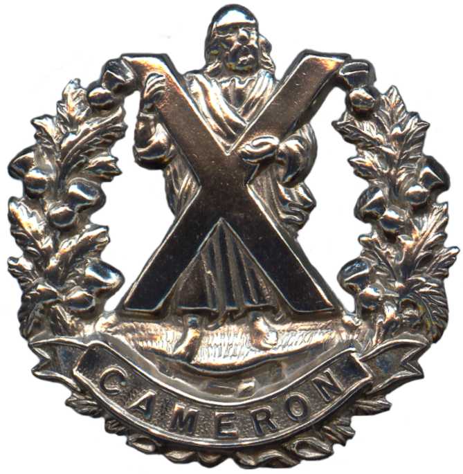 Кокарда знак на гленгерри Камеронского Горского полка 2 тип