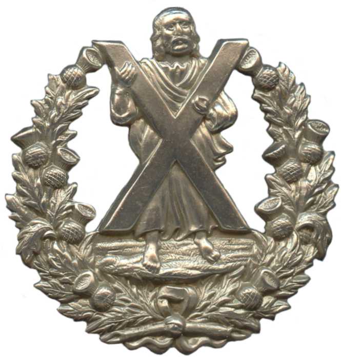 Кокарда знак на гленгерри Камеронского Горского полка 1 тип