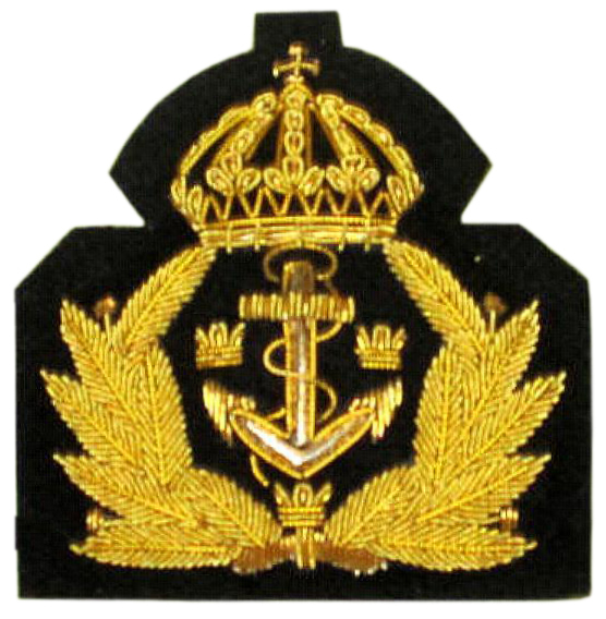 Вышитая кокарда Военно-морских сил Швеции