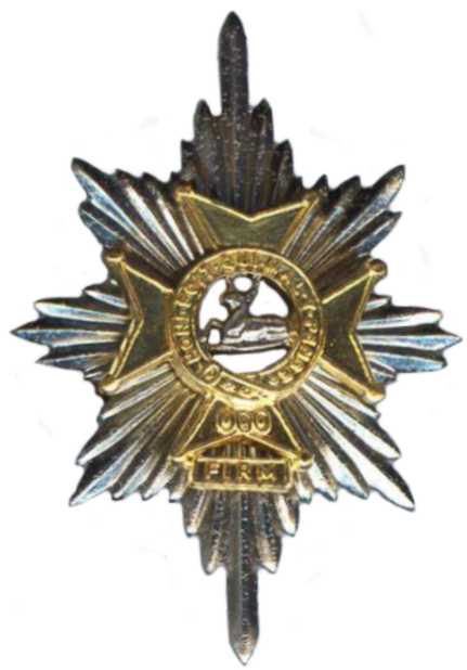 Кокарда знак на фуражку Ворцестерширского и Шервурдского егерьского полка