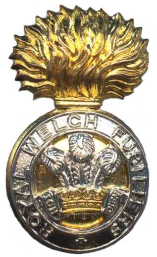 Кокарда знак на фуражку Королевских Уэльских Фузилеров (1-й батальон)