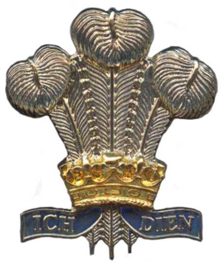 Кокарда знак на фуражку Королевского Полка Уэльса (1-й батальон)