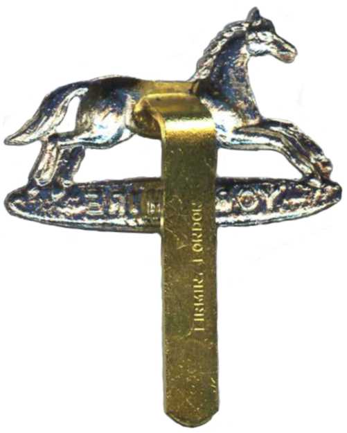 Кокарда знак на фуражку Его Высочества Принца Уэльского собственный Йоркширский полк