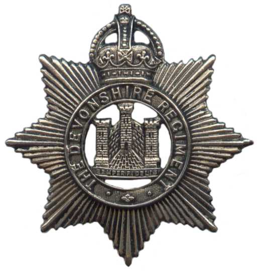 Кокарда знак на фуражку Девонширского пехотного полка