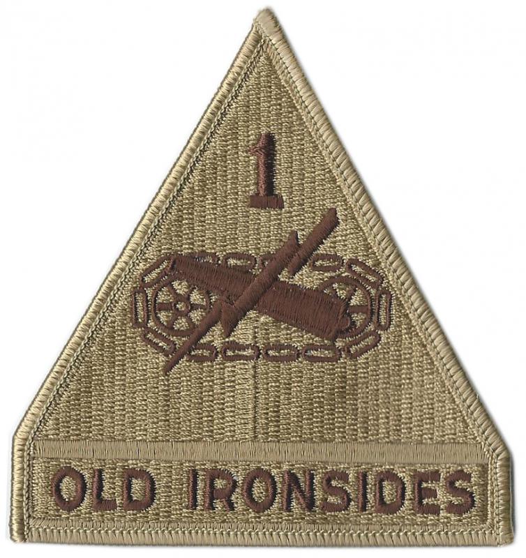 Нарукавный знак 1-й бронетанковой дивизии. Сухопутные войска США