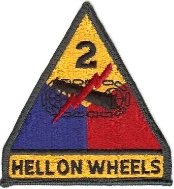 Нарукавный знак 2-й бронетанковой дивизии СВ США