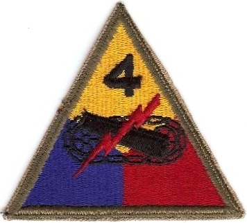 Нарукавный знак 4-й бронетанковой дивизии СВ США