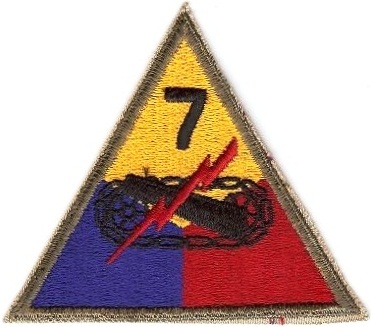 Нарукавный знак 7-й бронетанковой дивизии СВ США