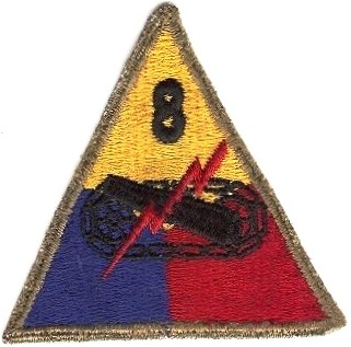 Нарукавный знак 8-й бронетанковой дивизии СВ США