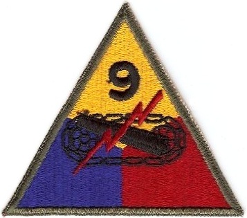 Нарукавный знак 9-й бронетанковой дивизии СВ США