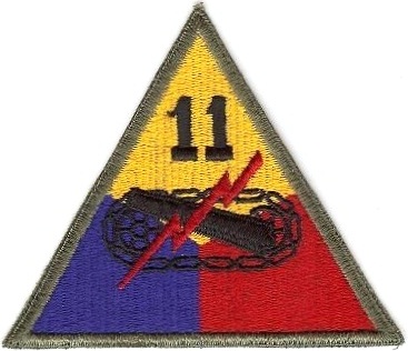 Нарукавный знак 11-й бронетанковой дивизии СВ США