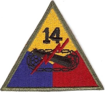 Нарукавный знак 14-й бронетанковой дивизии СВ США