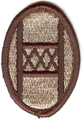 Нарукавный знак 30-й бронетанковой бригады СВ США