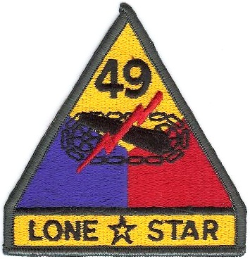 Нарукавный знак 49-й бронетанковой дивизии СВ США