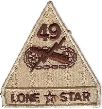 Нарукавный знак 49-й бронетанковой дивизии СВ США