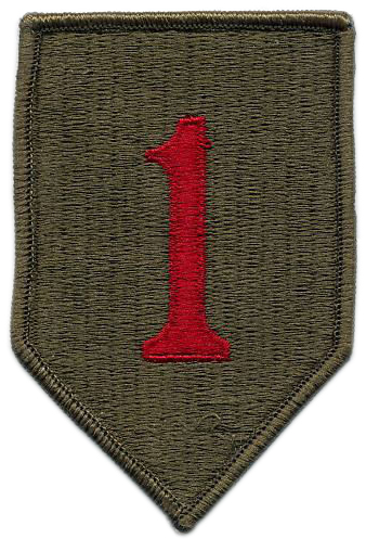 Нарукавный знак 1-ой пехотной дивизии. Сухопутные войска США