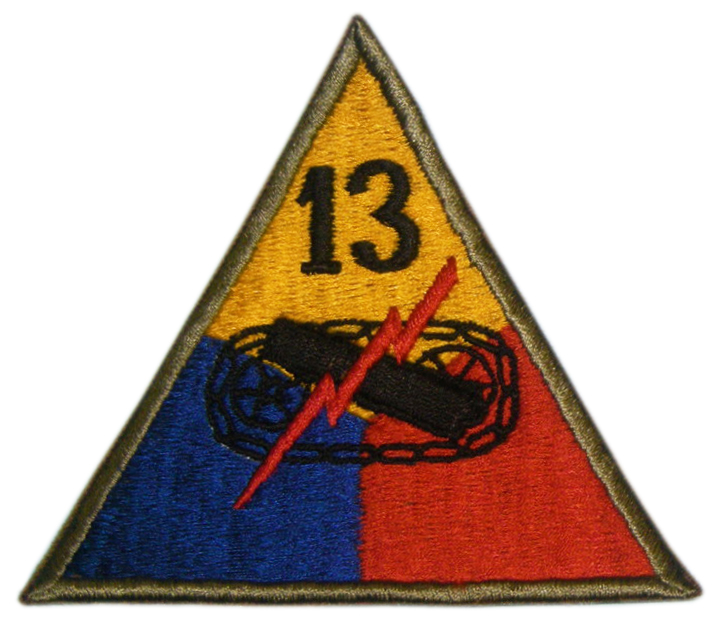 13 Armored Division Full Color Patch