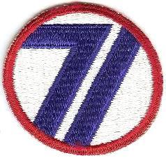 Нарукавный знак 71 пехотной дивизии СВ США