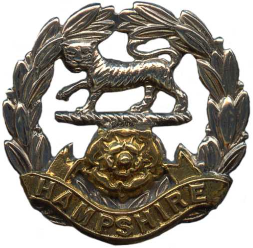Кокарда знак на фуражку Королевского Хемпширского пехотного полка