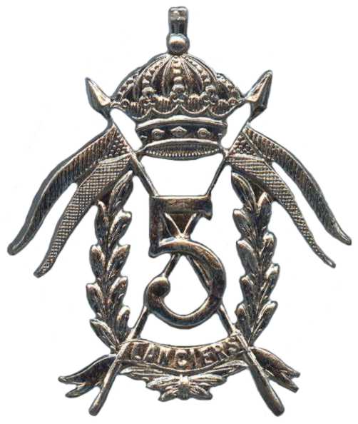 Кокарда знак 5-го уланского танкового полка Королевских ВС Бельгии