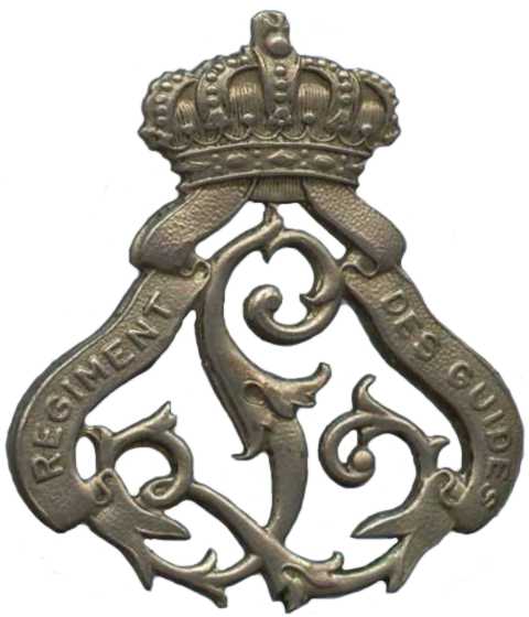Кокарда знак 1-го Гвардейского кавалерийского полка Королевских ВС Бельгии