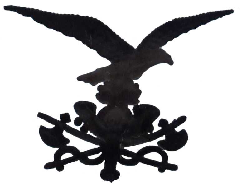 Эмблема на кепи саперов рядового состава 3-го батальона Альпийских стрелков Сухопутных войск Италии