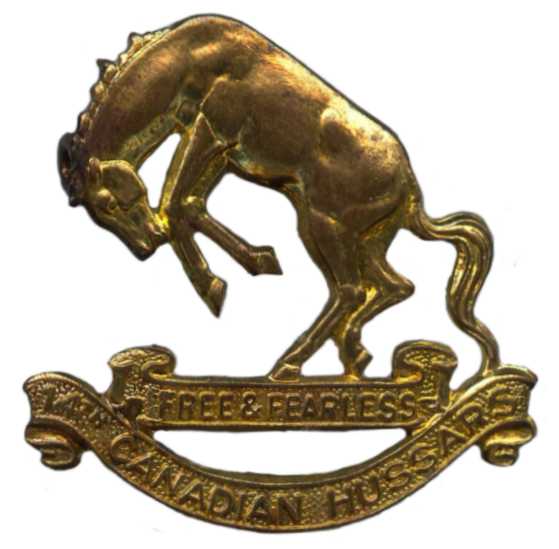 Кокарда знак на фуражку 14-го Канадского Гусарского полка