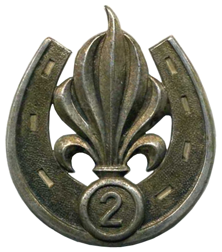 Эмблема на берет 2-го пехотного полка Французкого Иностранного легиона