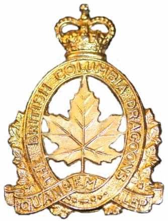 Кокарда знак на фуражку драгунского полка Канадской Британской Колумбии