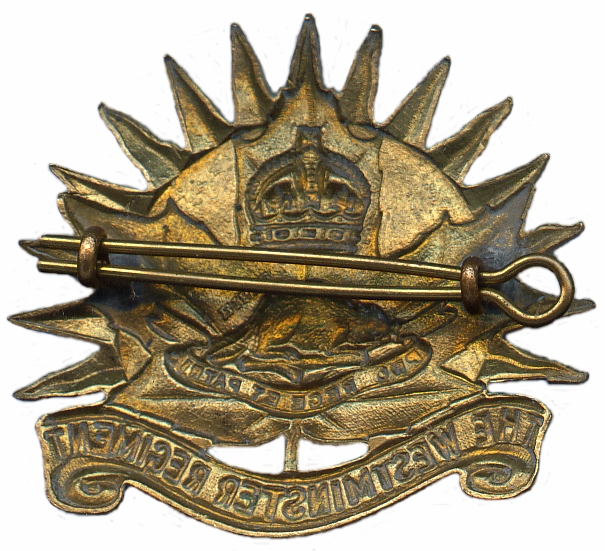 Кокарда знак на фуражку Вестминстерского пехотного полка