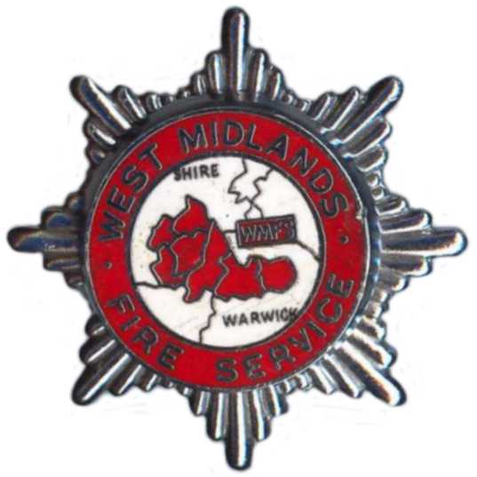Кокарда знак на фуражку пожарной бригады района Западный Мидлэнд